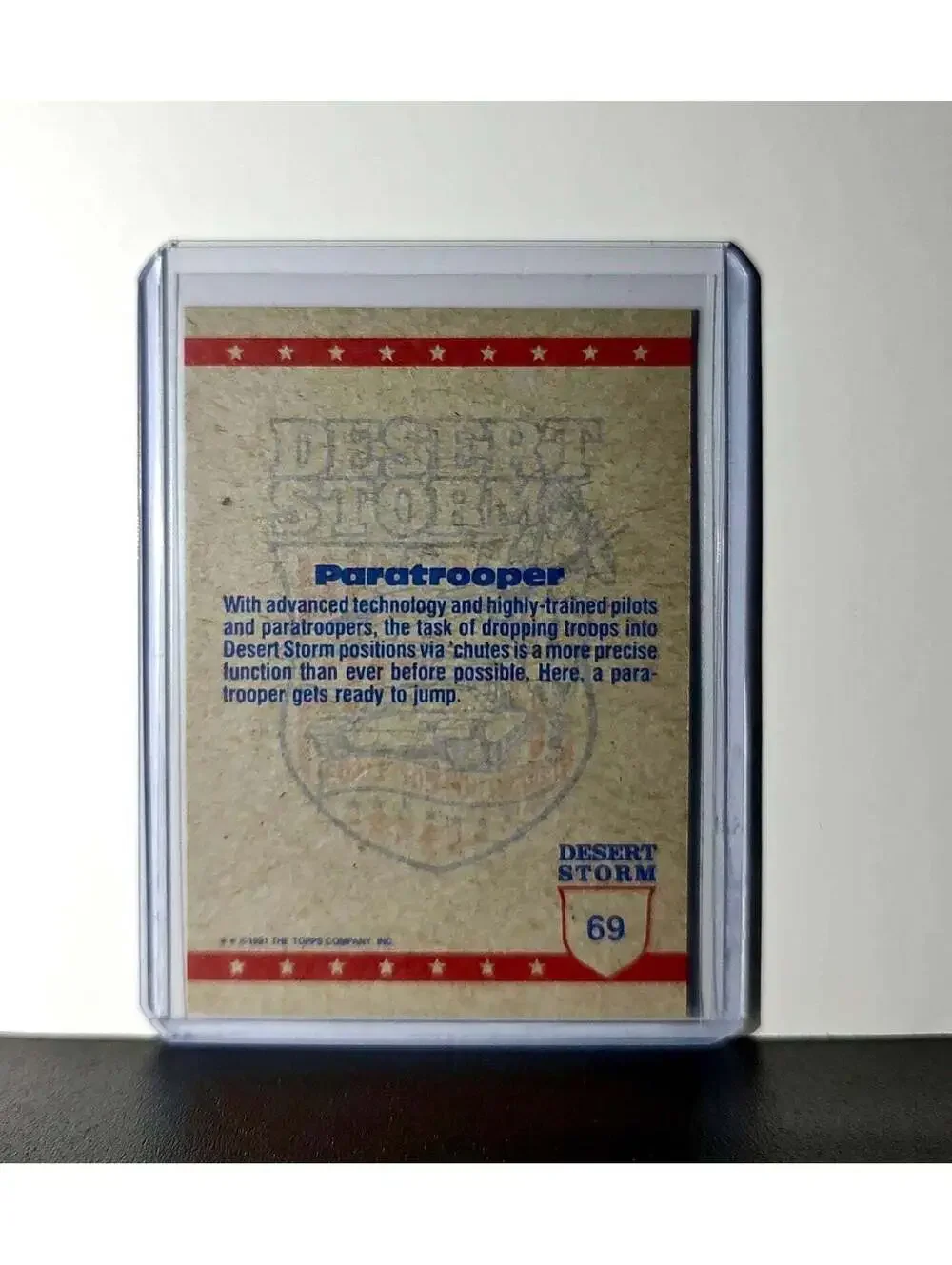 Preparing to Jump 1991 Topps Desert Storm #69 Card